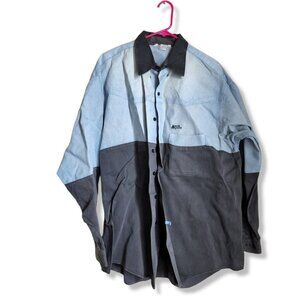 Vintage XXL Cowboy Rodeo Tribal South Western Shirt Color Block Made in‎ USA